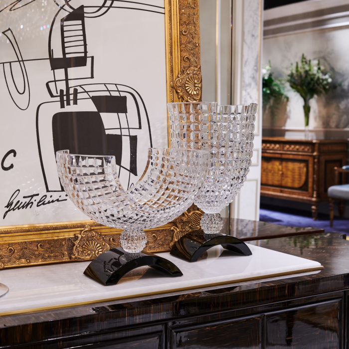 Luxe fructiera cristal cu baza neagra [2]