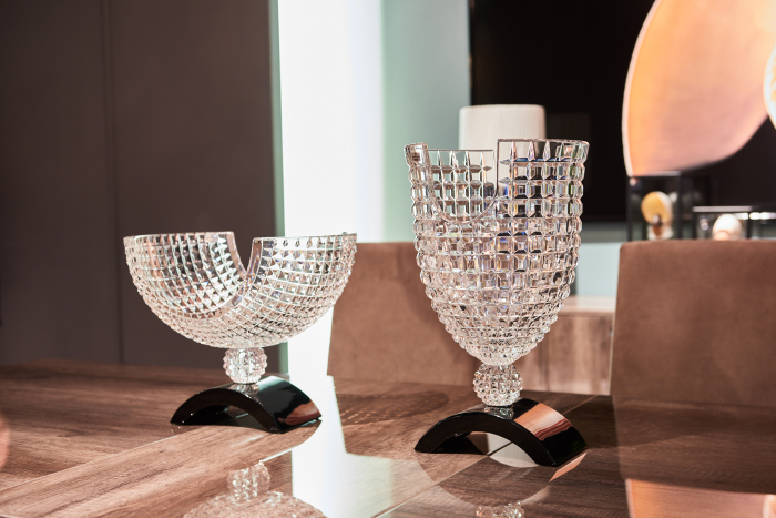 Luxe fructiera cristal cu baza neagra [3]