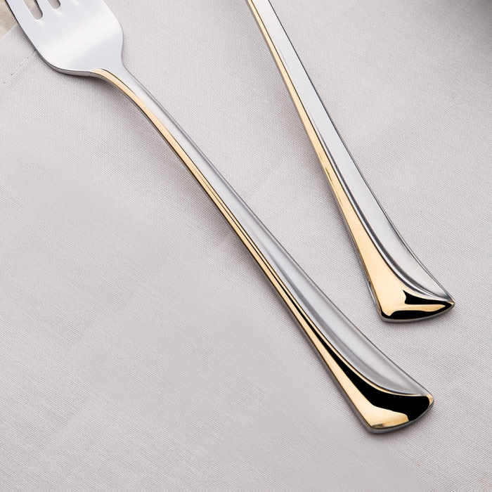 Maksi set tacamuri pentru 6 persoane, 36 piese otel inoxidabil aurite [3]
