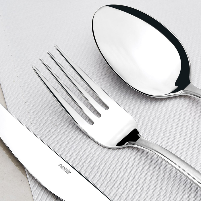 Maksi set tacamuri pentru 12 persoane, 89 piese otel inoxidabil sablate [9]