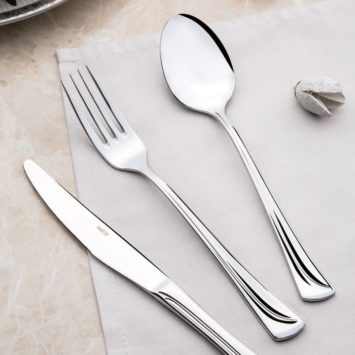 Maksi set tacamuri pentru 12 persoane, 89 piese otel inoxidabil sablate [3]