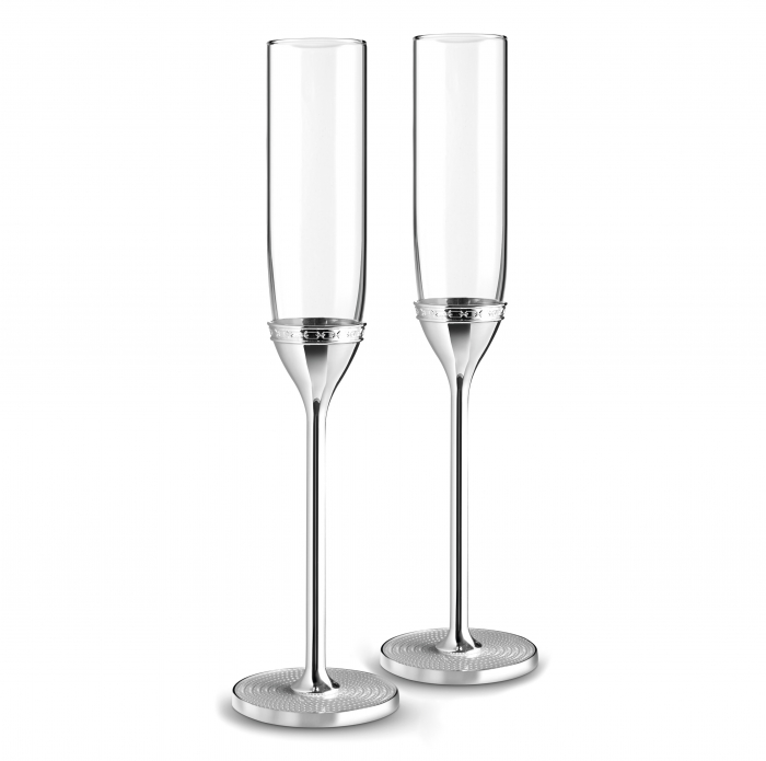 Nouveau Vera Wang set 2 pahare sampanie argintate [2]