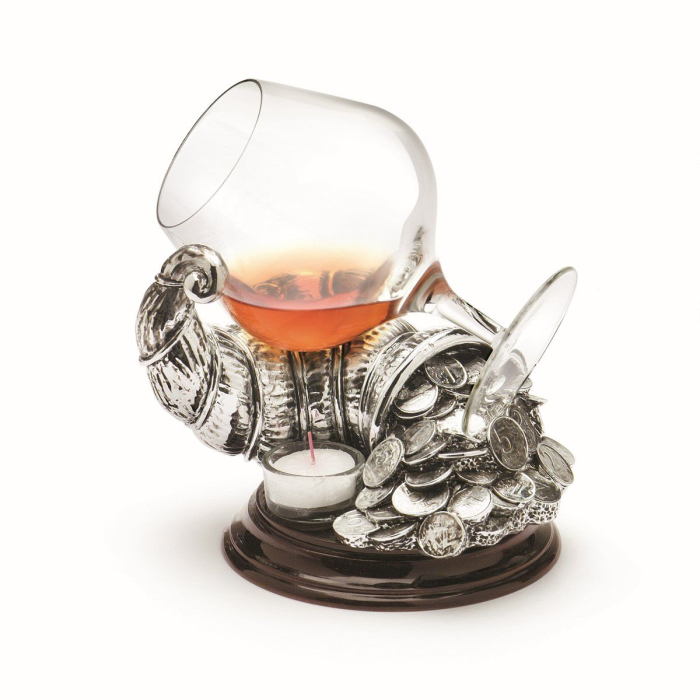 Pahar cognac pe suport argintat Cornucopia [2]