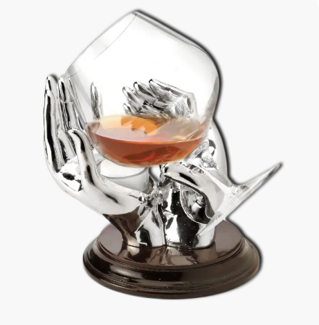 Pahar cognac pe suport argintat Le Mani [2]