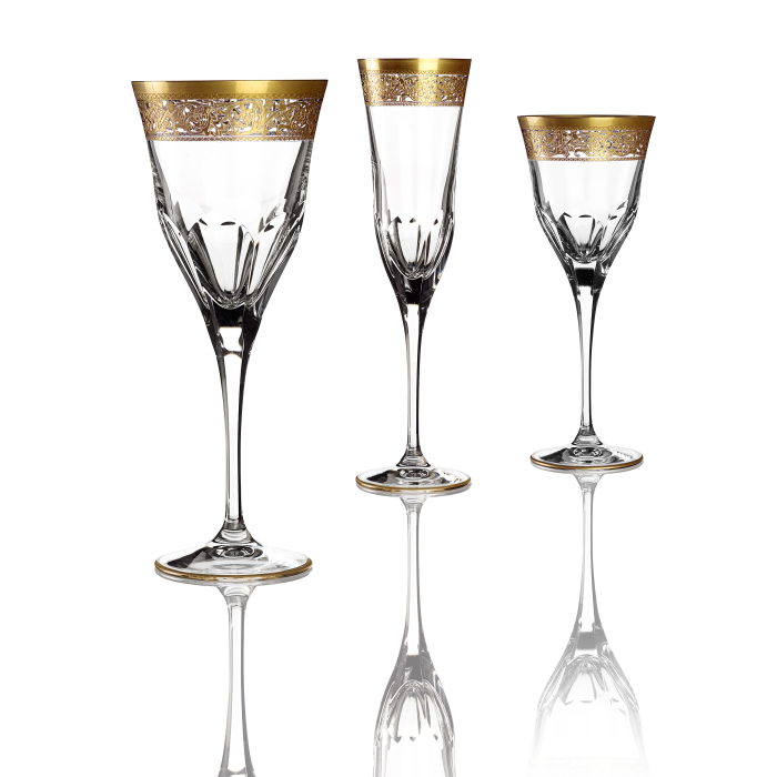 Pahar vin rosu/apa Giulia Gold [2]