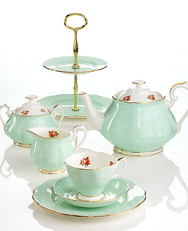Polka Rose set 3 piese, ceainic, cremiera, zaharnita [2]