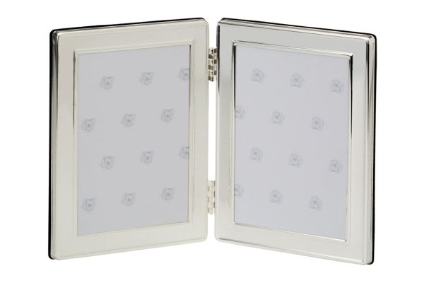 Rama foto argintata neteda, dubla 9x13cm [1]