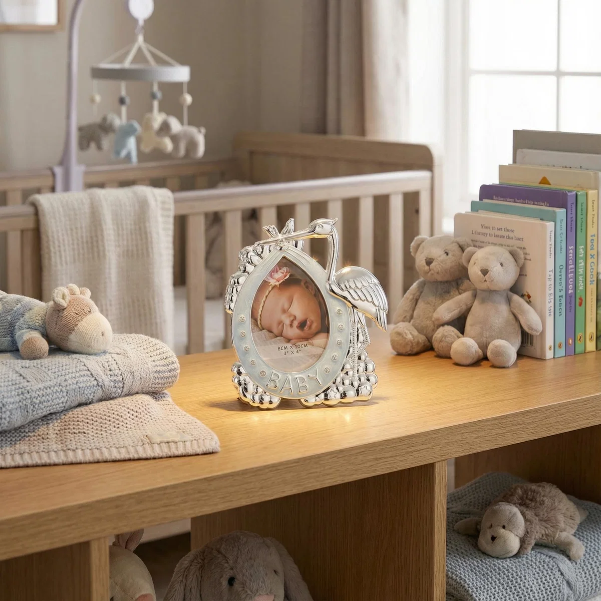 Rama foto cu barza argintata [2]