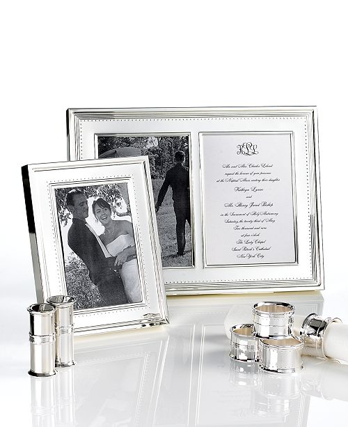 Rama foto dubla invitatie argintata Vera Wang - Grosgrain [2]