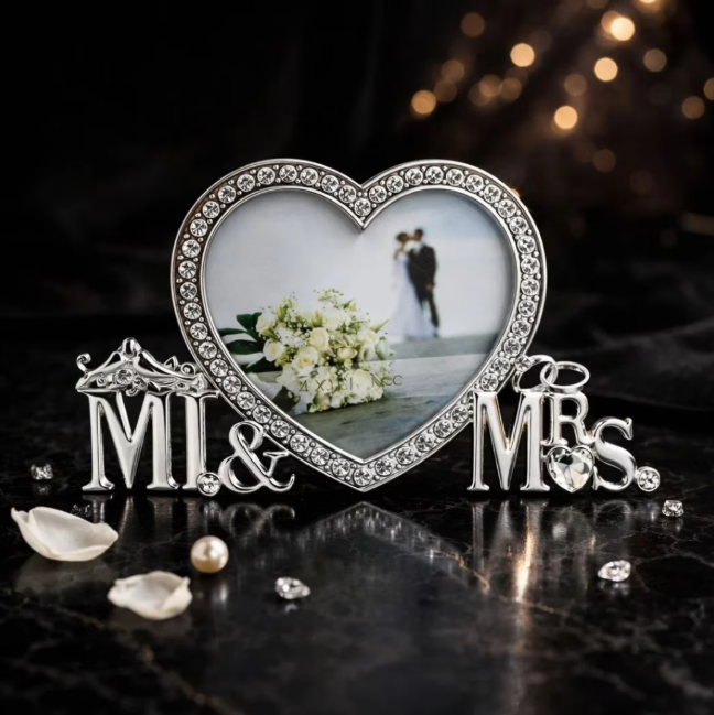 Rama Foto inima Mr&Mrs cu cristale [3]