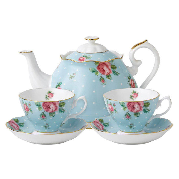 Polka Blue ceasca cu farfurie ceai Royal Albert [5]