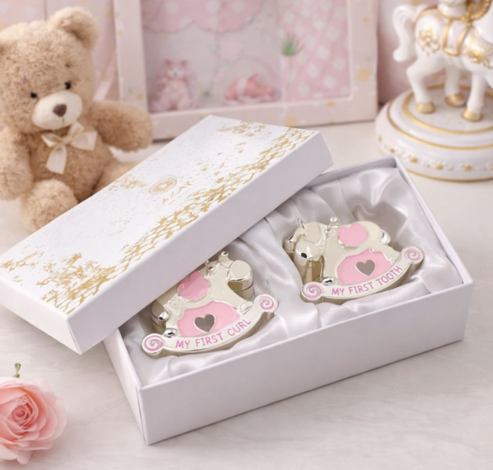 Set 2 cutiute pentru suvita si dintisor caluti roz [2]