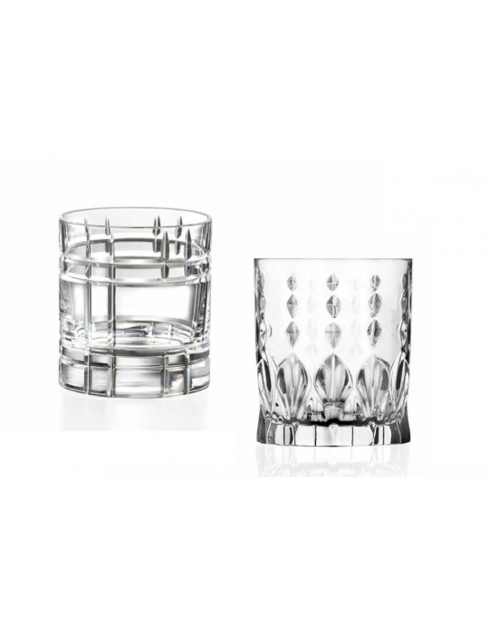 Set 2 pahare cristal asortate whisky Jazz [2]