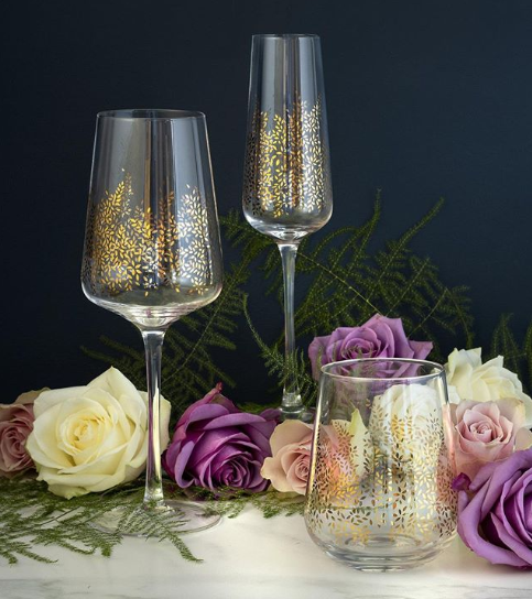 Gold Leaf set 2 pahare sampanie [3]