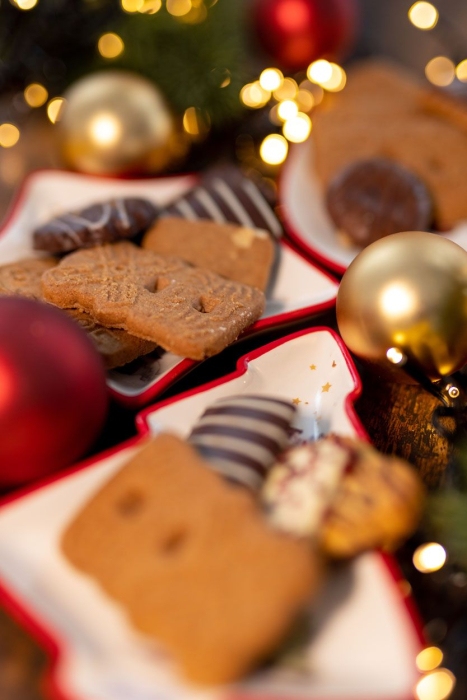 Set 3 boluri portelan, decor Craciun, D14,0 x 14,0 x 2,0 cm fiecare [5]