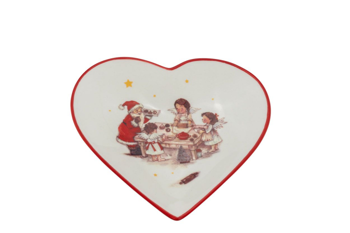 Set 3 boluri portelan, decor Craciun, D14,0 x 14,0 x 2,0 cm fiecare [3]