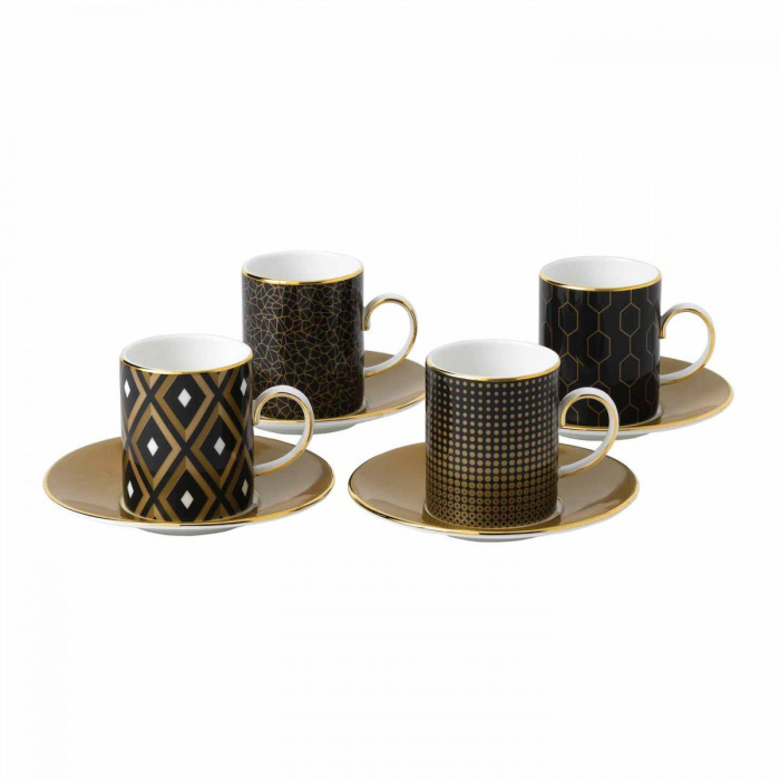 Set 4 cesti cu farfurii espresso asortate ARRIS [3]