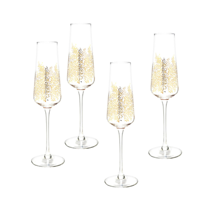 Set 4 pahare sampanie colectia Chelsea Gold Leaf [2]