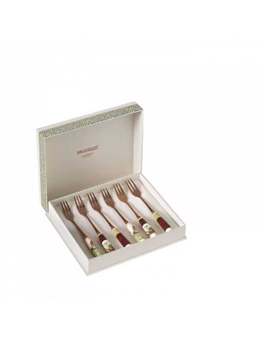 Set 6 furculite Sottobosco cu maner ceramica [3]