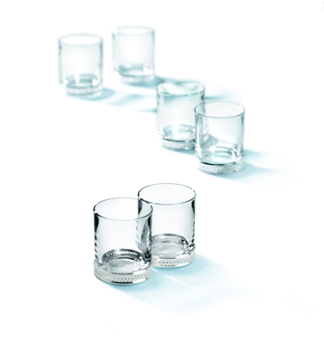 Set 6 pahare cristal mici pentru vodka Chinelli [2]