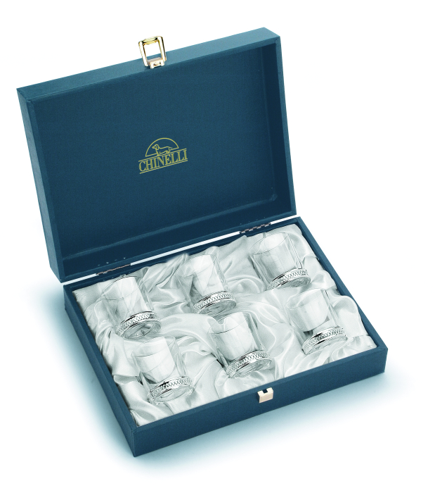 Set 6 pahare cristal mici pentru vodka Chinelli [3]