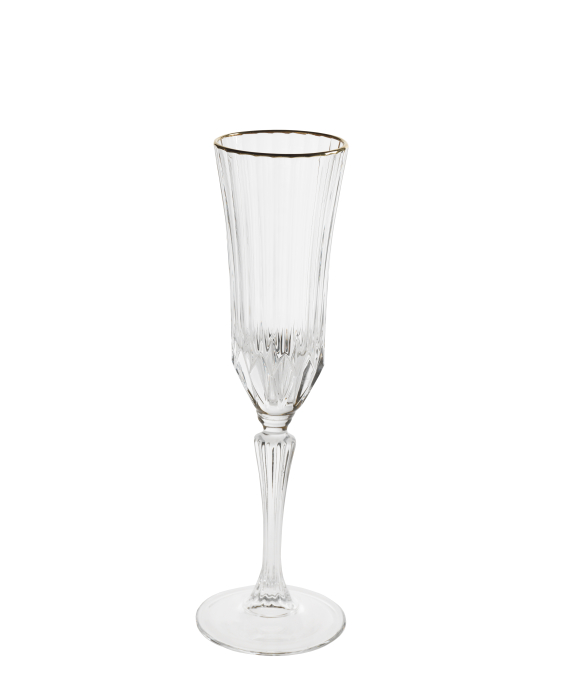 Set 6 pahare cristal sampanie cu bordura de aur colectia Oh My Gold [2]