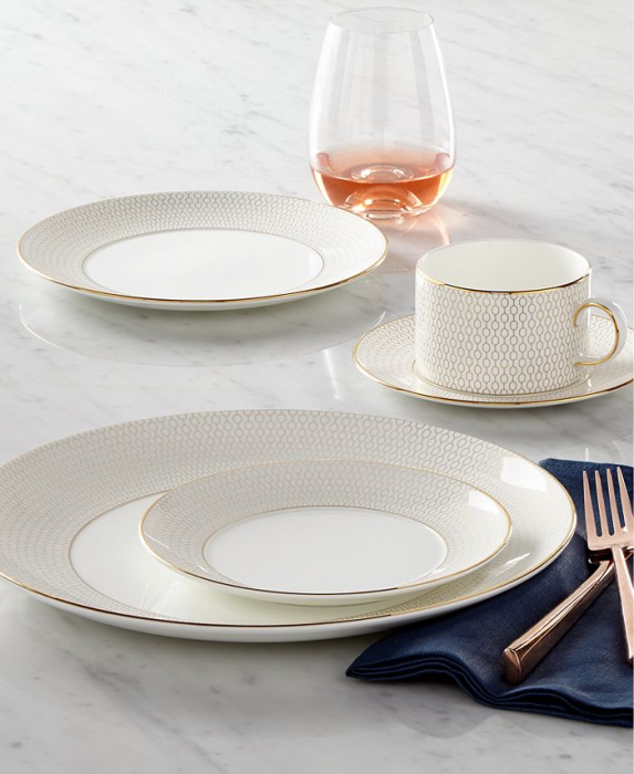 Set masa portelan Wedgwood, colectia Arris White & Gold, ptr 6 persoane, 24 piese [7]