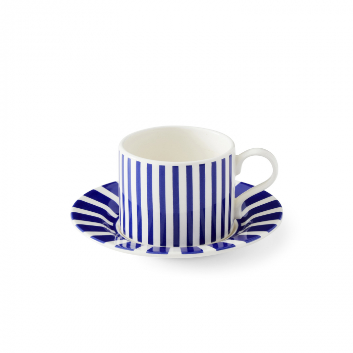 Steccato Blue cu dungi ceasca si farfurie ceai [3]