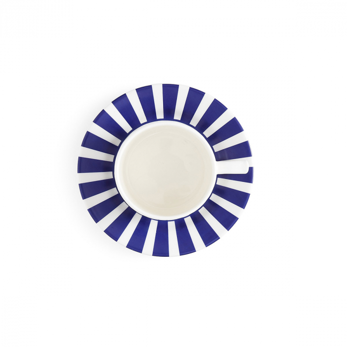 Steccato Blue cu dungi ceasca si farfurie ceai [4]