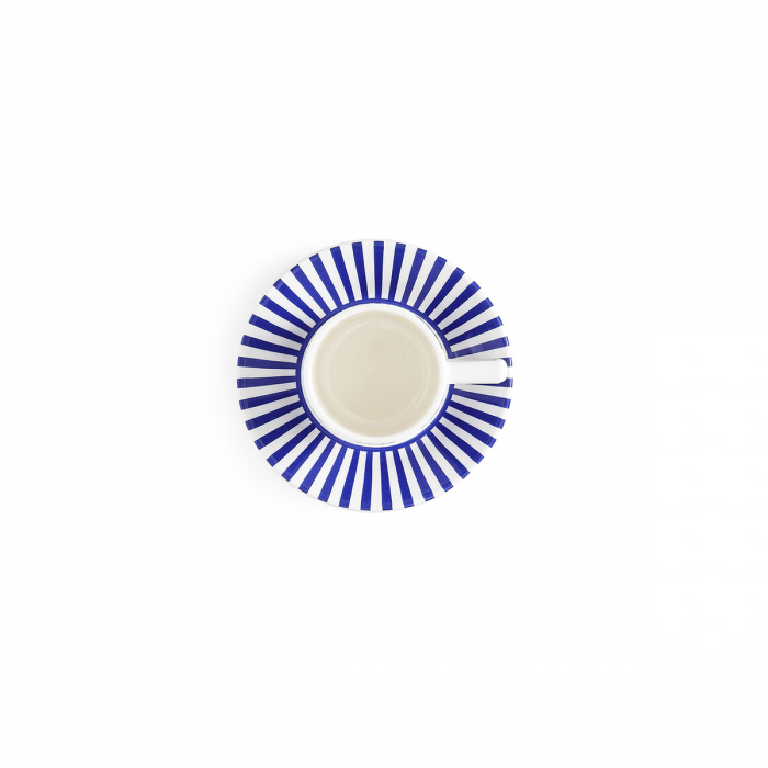 Steccato Blue cu dungi ceasca si farfurie espresso [2]