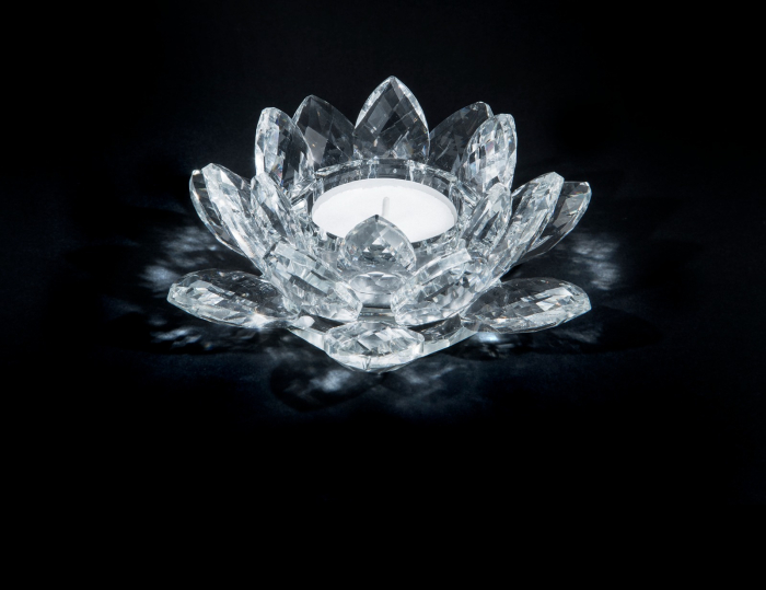 Suport lumanare cristal Lotus [2]