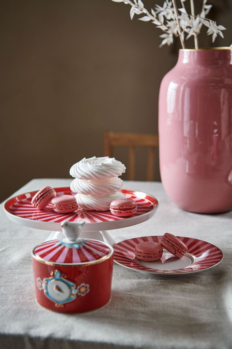 Suport tort cu picior LoveBirdsRed [2]