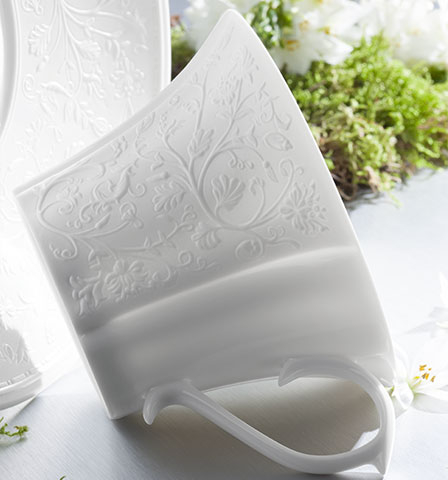 Swan Satin White ceainic/cafetiera [2]