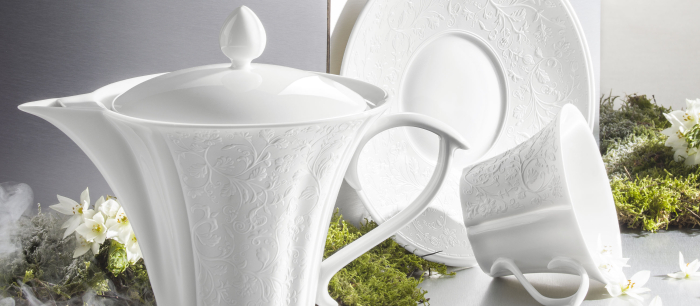 Swan Satin White ceainic/cafetiera [4]