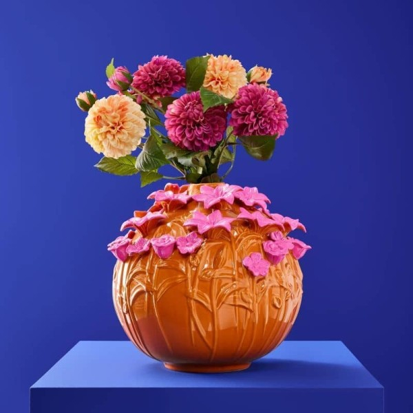 Vaza Verano, orange/pink stoneware 34x29.5 cm [2]
