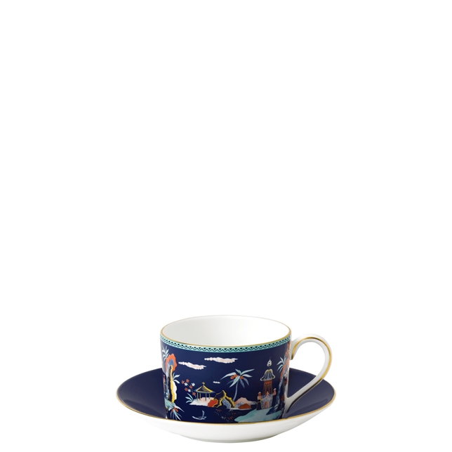 WonderlustBluePagoda ceasca ceai cu farfurie [2]