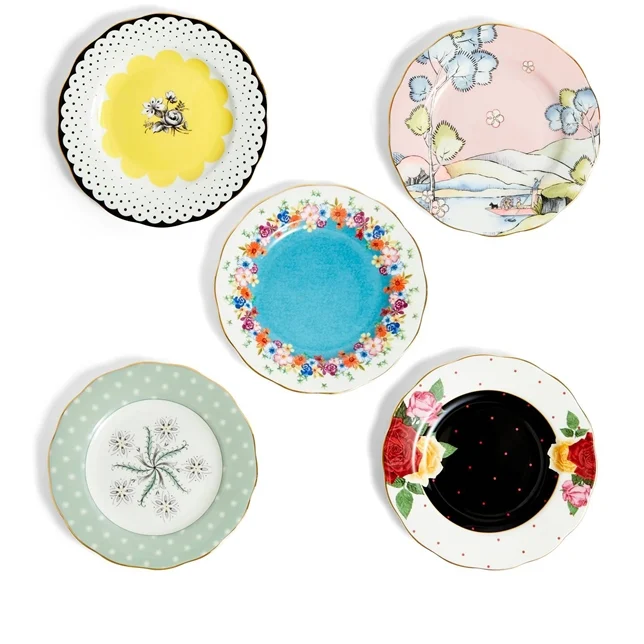 ROYAL ALBERT - 100 Ani set 5 farfurii Royal Albert asortate