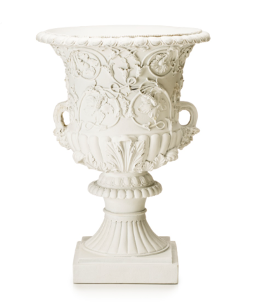 SUB 2000 - Amfora Neopop alba cu picior 46x32 cm