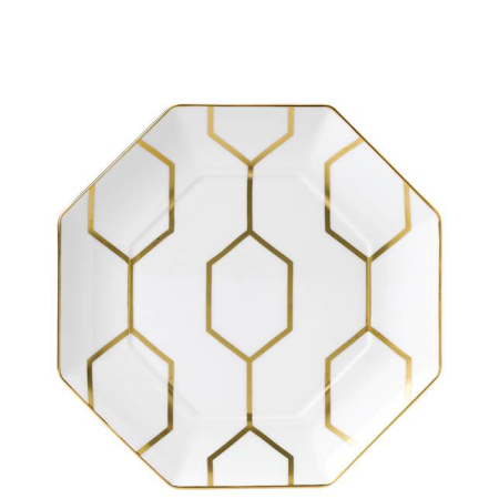 PLATOURI - Arris farfurie octagonala White 23 cm