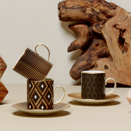 Arris ceasca cu farfurie ceai/cafea Honeycomb [3]