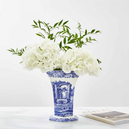 VAZE DECORATIVE - Blue Italian vaza portelan hexagonala