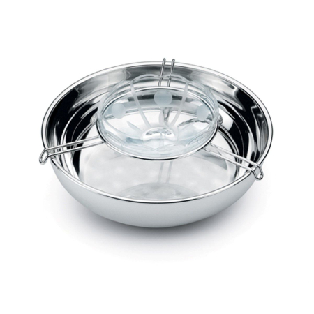 SETURI PENTRU CAVIAR - Bol caviar argintat 21 cm