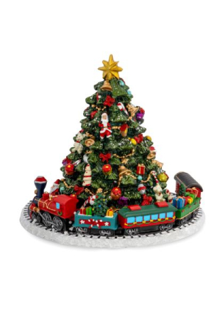 DECORATIUNI PENTRU CRĂCIUN - Bradut muzical cu trenulet Herm, H 16.5