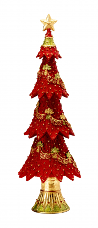DECORAȚIUNI CRĂCIUN JASPER - Bradut rosu decorativ Craciun