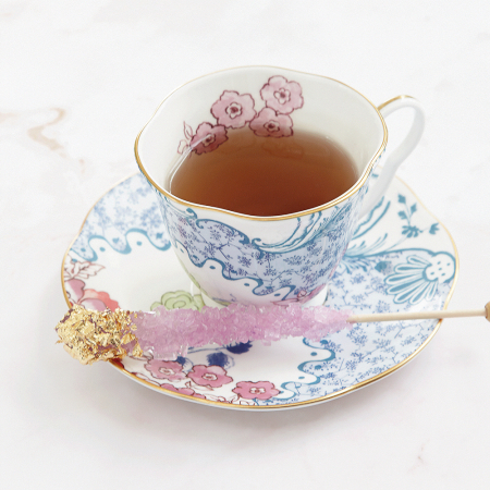 BUTTERFLY BLOOM - Butterfly Bloom set ceasca si farfurie ceai bleu&roz