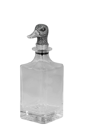 Carafă cristal whisky cu dop argintat rață [3]