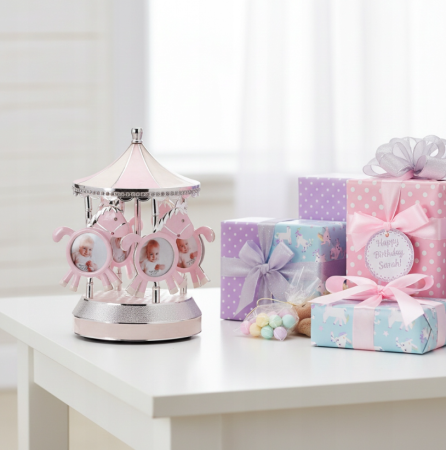 Carusel muzical caluti roz cu rame foto [3]