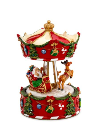 CADOURI - Carusel muzical Mos Craciun H16,5 cm