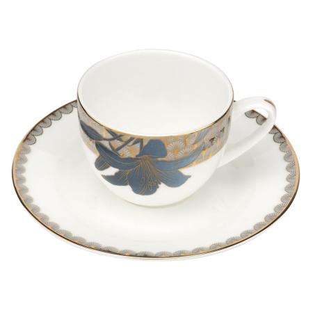 Ceasca ceai cu farfurie colectia Blue Lily [2]