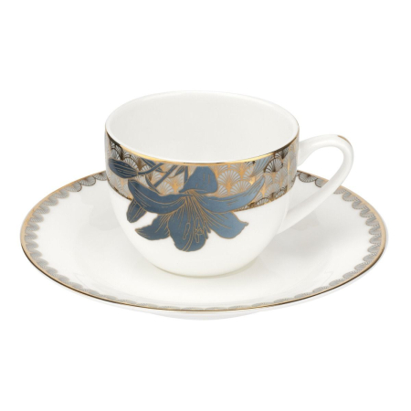 Ceasca ceai cu farfurie colectia Blue Lily [1]